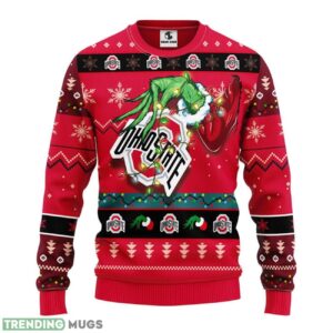 Ohio State Buckeyes Grinch Ugly Christmas Sweater 3D Printed Sweater Christmas Gift 3D Sweater