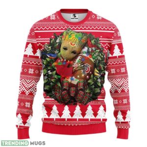 Ohio State Buckeyes Groot Hug Ugly Christmas Sweater 3D Printed Sweater Christmas Gift 3D Sweater