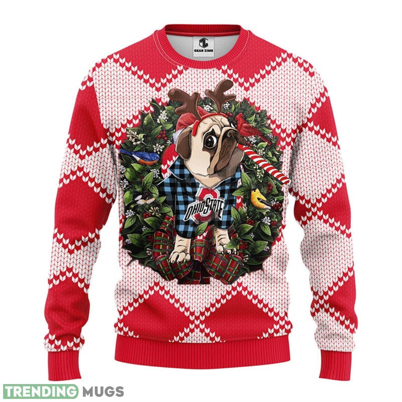 Ohio State Buckeyes Pub Dog Ugly Christmas Sweater 3D Printed Sweater Christmas Gift 3D Sweater Ohio State Buckeyes Pub Dog Ugly Christmas Sweater 3D Printed Sweater Christmas Gift 3D Sweater