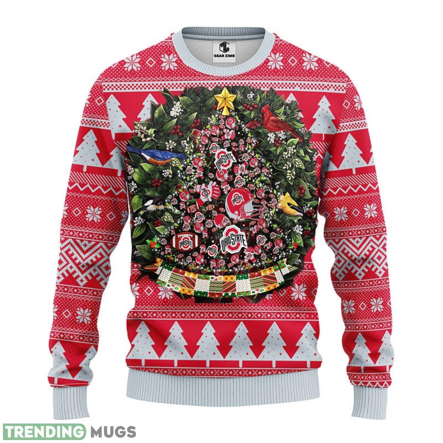 Ohio State Buckeyes Tree Ugly Christmas Sweater men Women Christmas Sweater Gift 3D Sweater Ohio State Buckeyes Tree Ugly Christmas Sweater men Women Christmas Sweater Gift 3D Sweater