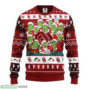 Oklahoma Sooners 12 Grinch Xmas Day Ugly Christmas Sweater 3D Printed Sweater Christmas Gift Product Photo 1