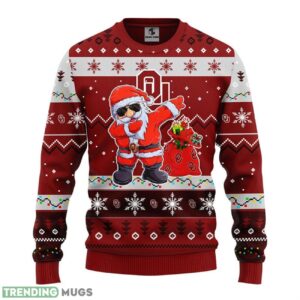 Oklahoma Sooners Dabbing Santa Claus Ugly Christmas Sweater 3D Printed Sweater Christmas Gift Product Photo 1