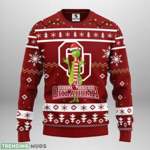 Oklahoma Sooners Funny Grinch Ugly Christmas Sweater 3D Printed Sweater Christmas Gift 3D Sweater