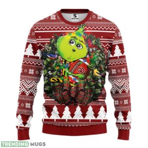 Oklahoma Sooners Grinch Hug Ugly Christmas Sweater 3D Printed Sweater Christmas Gift 3D Sweater