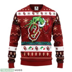 Oklahoma Sooners Grinch Ugly Christmas Sweater 3D Printed Sweater Christmas Gift 3D Sweater