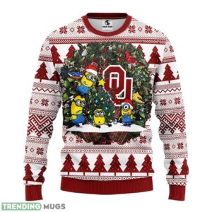 Oklahoma Sooners Minion Ugly Christmas Sweater 3D Printed Sweater Christmas Gift 3D Sweater