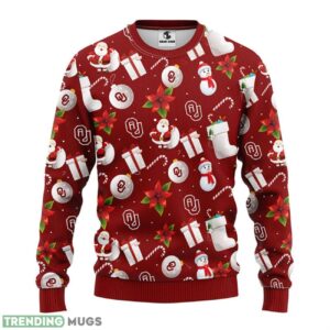 Oklahoma Sooners Santa Claus Snowman Ugly Christmas Sweater 3D Printed Sweater Christmas Gift 3D Sweater