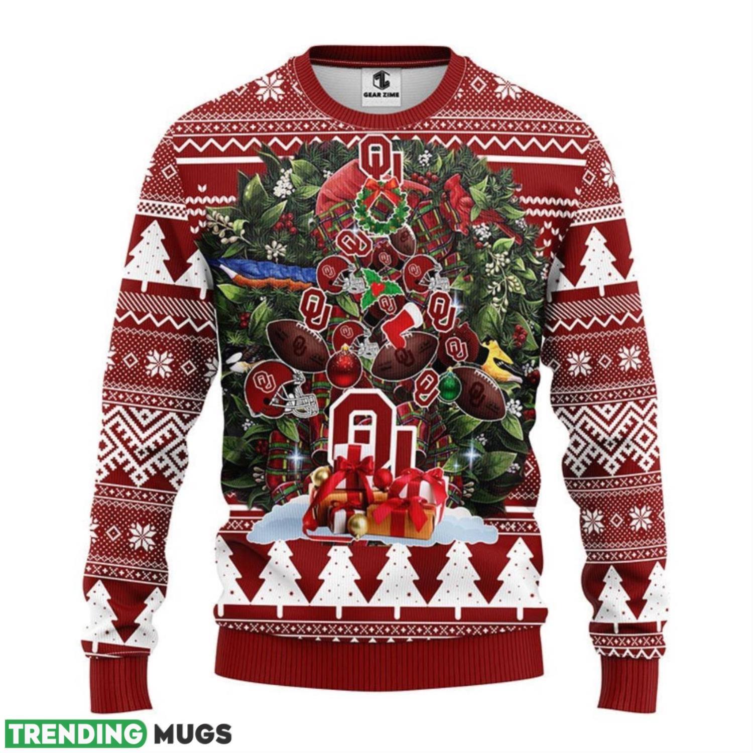 Oklahoma Sooners Tree Ugly Christmas Sweater men Women Christmas Sweater Gift 3D Sweater Oklahoma Sooners Tree Ugly Christmas Sweater men Women Christmas Sweater Gift 3D Sweater
