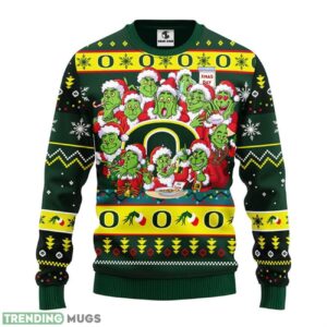 Oregon Ducks 12 Grinch Xmas Day Ugly Christmas Sweater 3D Printed Sweater Christmas Gift 3D Sweater