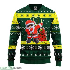 Oregon Ducks Dabbing Santa Claus Ugly Christmas Sweater 3D Printed Sweater Christmas Gift 3D Sweater