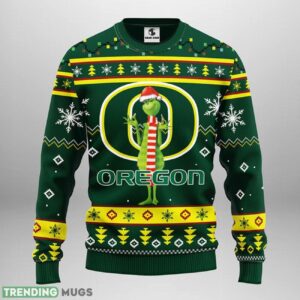 Oregon Ducks Funny Grinch Ugly Christmas Sweater 3D Printed Sweater Christmas Gift 3D Sweater