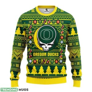 Oregon Ducks Grateful Dead Ugly Christmas Sweater men Women Christmas Sweater Gift 3D Sweater