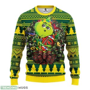 Oregon Ducks Grinch Hug Ugly Christmas Sweater 3D Printed Sweater Christmas Gift Product Photo 1