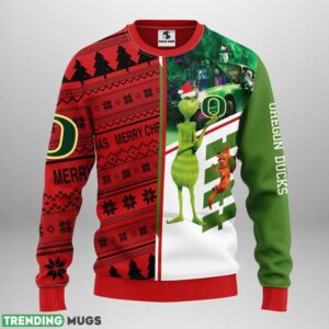 Oregon Ducks Grinch & Scooby doo Ugly Christmas Sweater 3D Printed Sweater Christmas Gift 3D Sweater