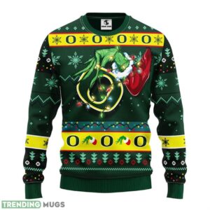 Oregon Ducks Grinch Ugly Christmas Sweater 3D Printed Sweater Christmas Gift Product Photo 1