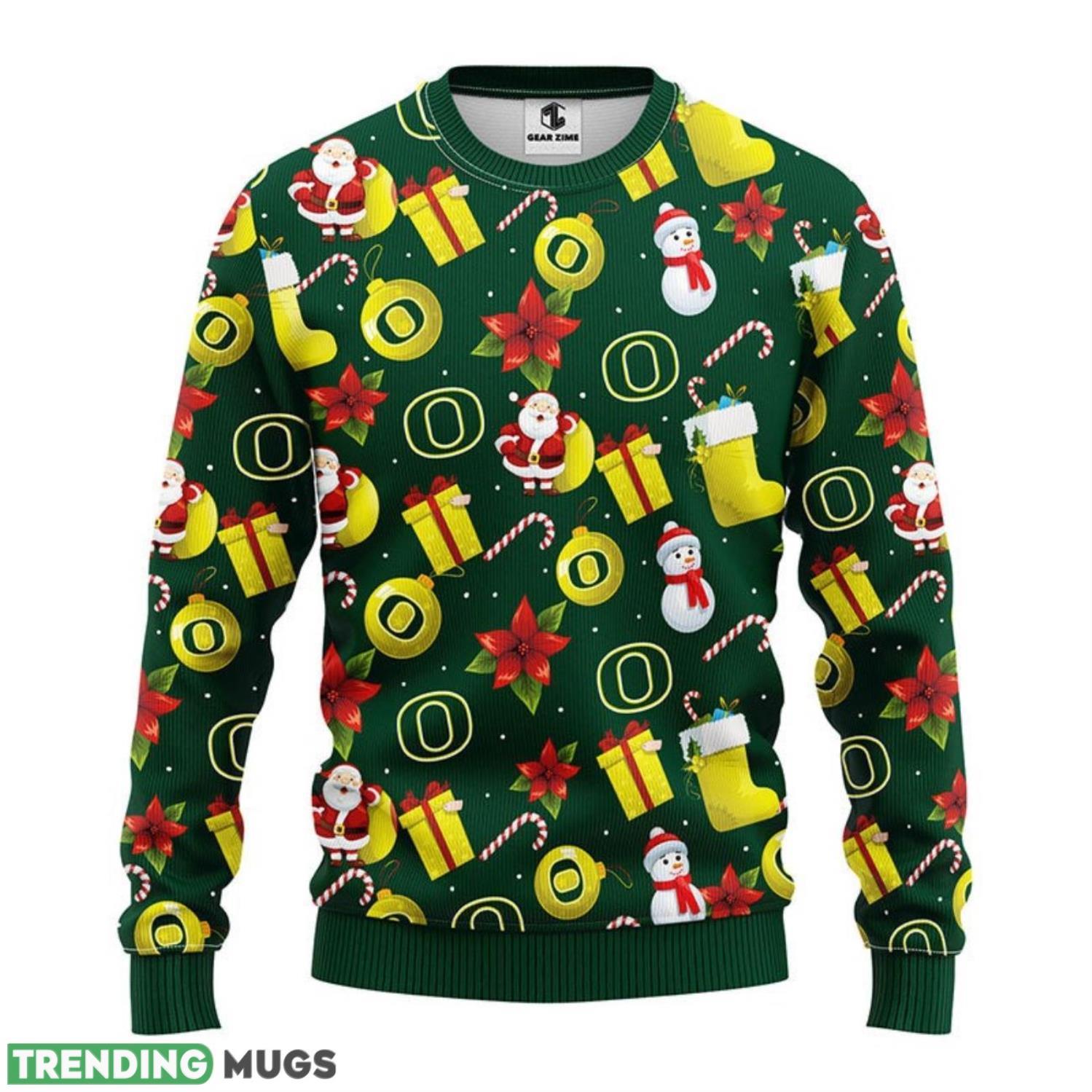 Oregon Ducks Santa Claus Snowman Ugly Christmas Sweater 3D Printed Sweater Christmas Gift 3D Sweater Oregon Ducks Santa Claus Snowman Ugly Christmas Sweater 3D Printed Sweater Christmas Gift 3D Sweater
