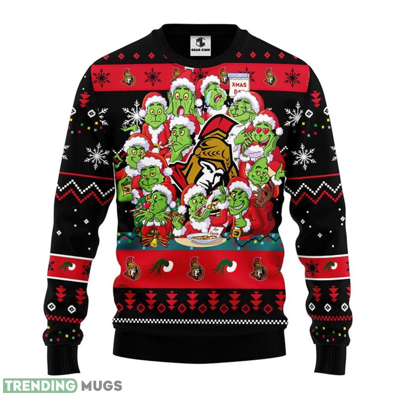 Ottawa Senators 12 Grinch Xmas Day Ugly Christmas Sweater 3D Printed Sweater Christmas Gift 3D Sweater Ottawa Senators 12 Grinch Xmas Day Ugly Christmas Sweater 3D Printed Sweater Christmas Gift 3D Sweater