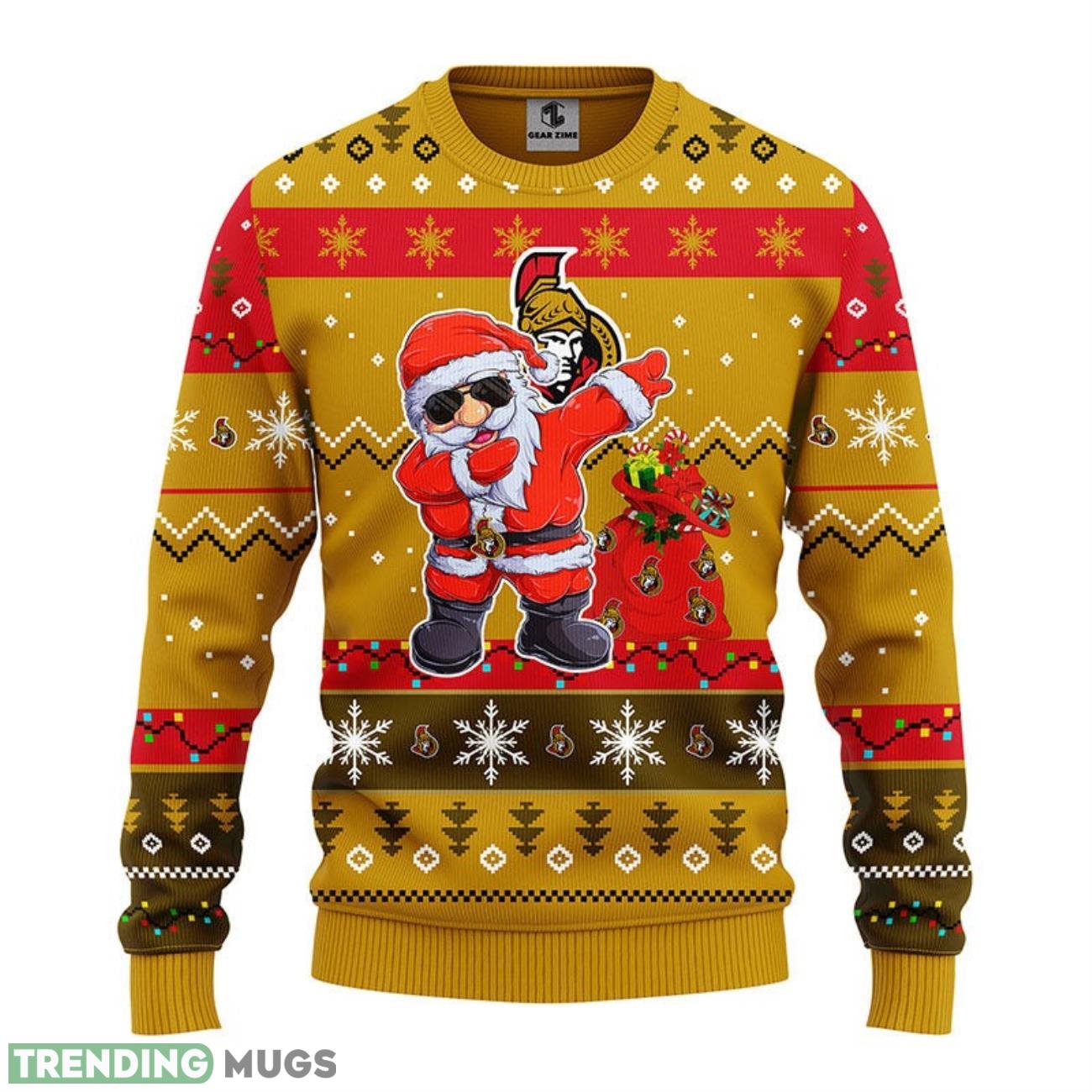 Ottawa Senators Dabbing Santa Claus Ugly Christmas Sweater 3D Printed Sweater Christmas Gift 3D Sweater Ottawa Senators Dabbing Santa Claus Ugly Christmas Sweater 3D Printed Sweater Christmas Gift 3D Sweater