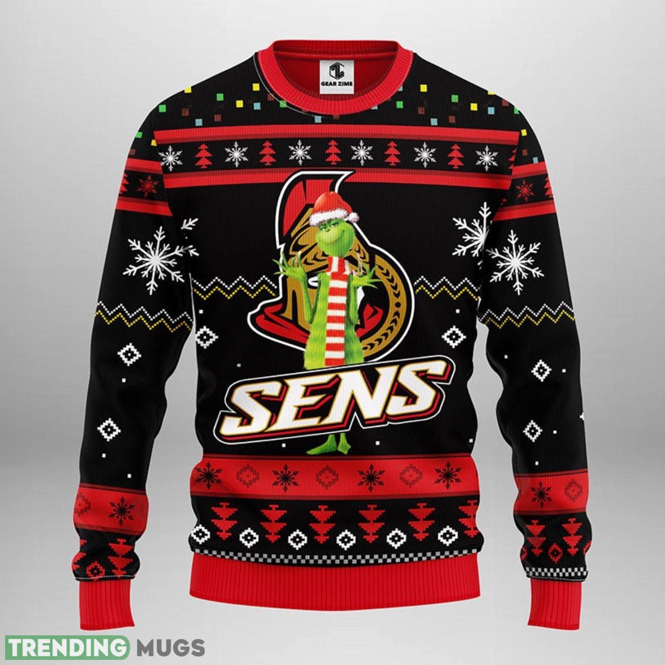 Ottawa Senators Funny Grinch Ugly Christmas Sweater 3D Printed Sweater Christmas Gift 3D Sweater Ottawa Senators Funny Grinch Ugly Christmas Sweater 3D Printed Sweater Christmas Gift 3D Sweater