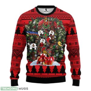 Ottawa Senators Tree Ugly Christmas Sweater men Women Christmas Sweater Gift 3D Sweater