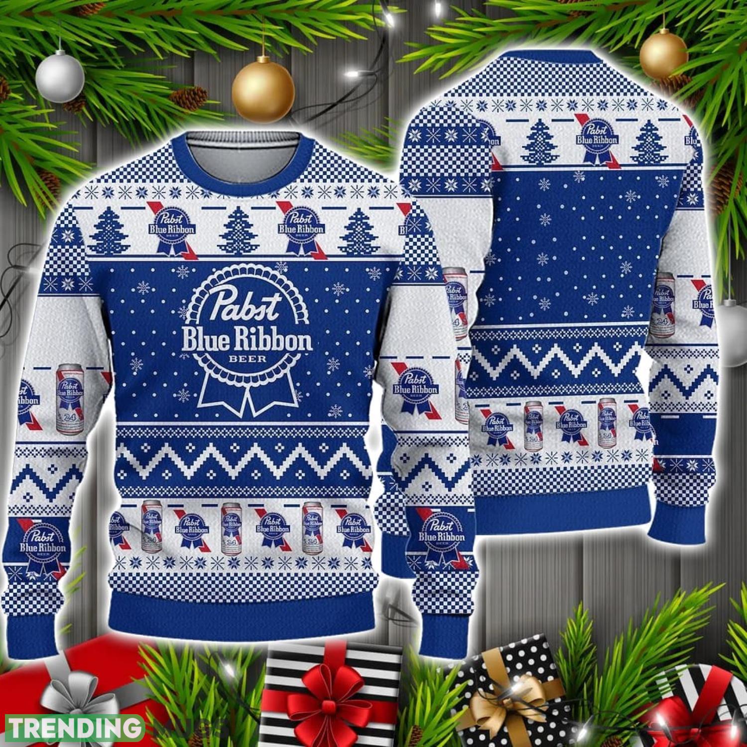 Pabst Blue Ribbon Ugly Christmas Sweater Christmas Holiday Gif 3D Sweater Pabst Blue Ribbon Ugly Christmas Sweater Christmas Holiday Gif 3D Sweater