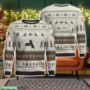 SR-71 Blackbird SR71 Veteran Aircraft Ugly Christmas Sweater Christmas Gift Holiday Product Photo 1