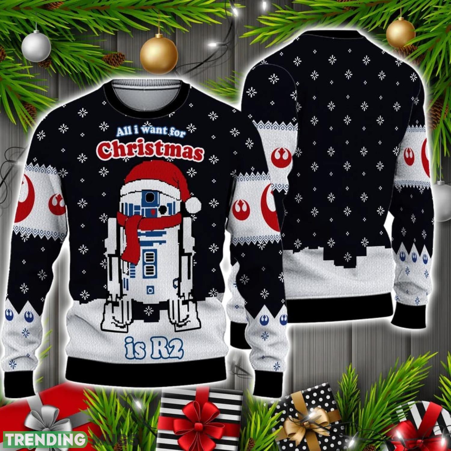 Star Wars R2D2 Ugly Christmas Sweater Christmas Holiday Gift 3D Sweater Star Wars R2D2 Ugly Christmas Sweater Christmas Holiday Gift 3D Sweater