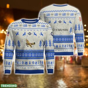 Stearman All Printed AOP Aircraft Ugly Christmas Sweater For Men And Women Product Photo 1