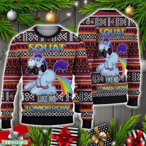 Unicorn Squat Like No Tomorrow Ugly Christmas Sweater Christmas Holiday Gift 3D Sweater