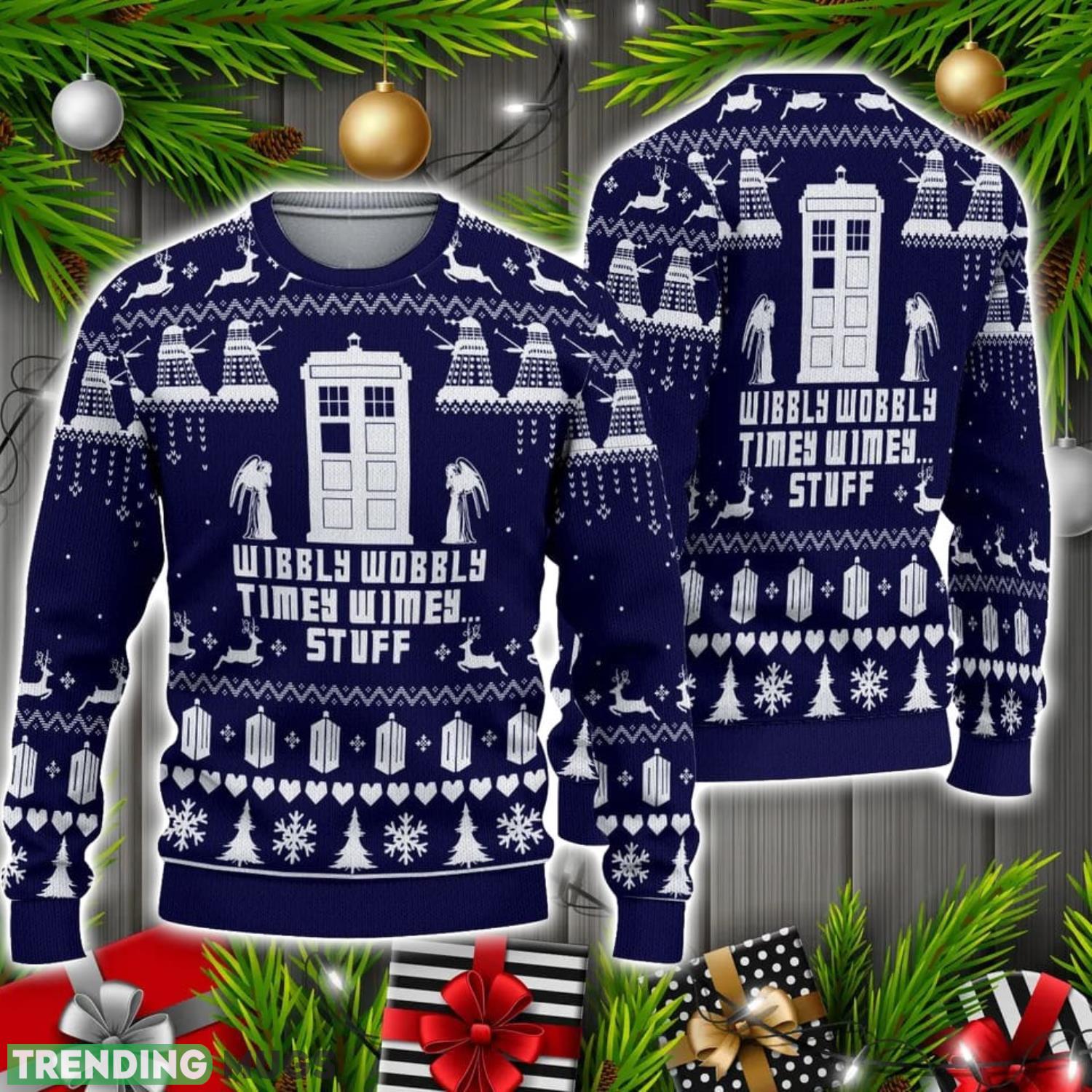 Wibbly Wobbly Timey Wimey Stuff Doctor Sweater Christmas Holiday Gift 3D Sweater Wibbly Wobbly Timey Wimey Stuff Doctor Sweater Christmas Holiday Gift 3D Sweater