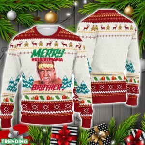 Wrestle Mania Ugly Knitted Christmas Sweater Christmas Holiday Gift 3D Sweater