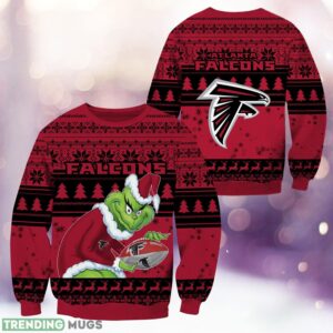 Atlanta Falcons Grinch Christmas Ugly Sweater Holiday Christmas Gift 3D Sweater