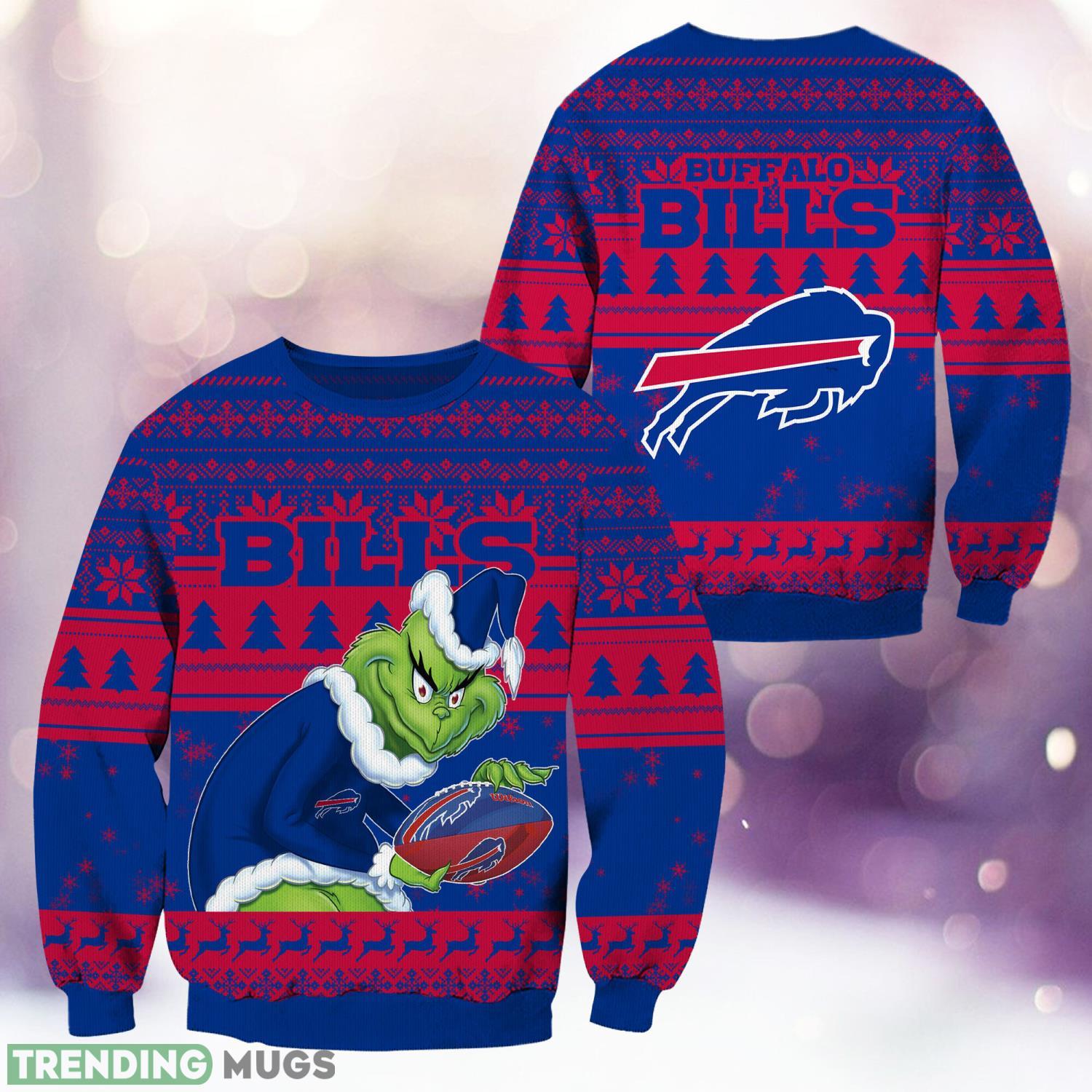 Buffalo Bills Grinch Christmas Ugly Sweater Holiday Christmas Gift 3D Sweater Buffalo Bills Grinch Christmas Ugly Sweater Holiday Christmas Gift 3D Sweater