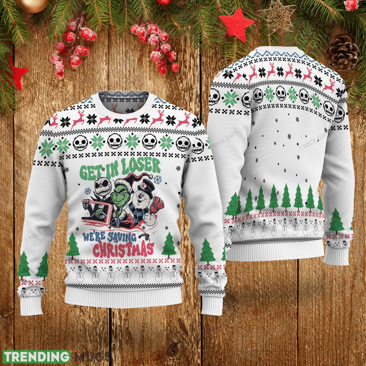 Get In Loser We’re Saving Christmas Ugly Sweater Holiday Christmas Gift 3D Sweater Get In Loser We’re Saving Christmas Ugly Sweater Holiday Christmas Gift 3D Sweater