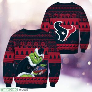 Houston Texans Grinch Christmas Ugly Sweater Holiday Christmas Gift 3D Sweater