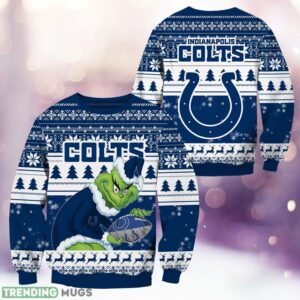 Indianapolis Colts Grinch Christmas Ugly Sweater Holiday Christmas Gift 3D Sweater