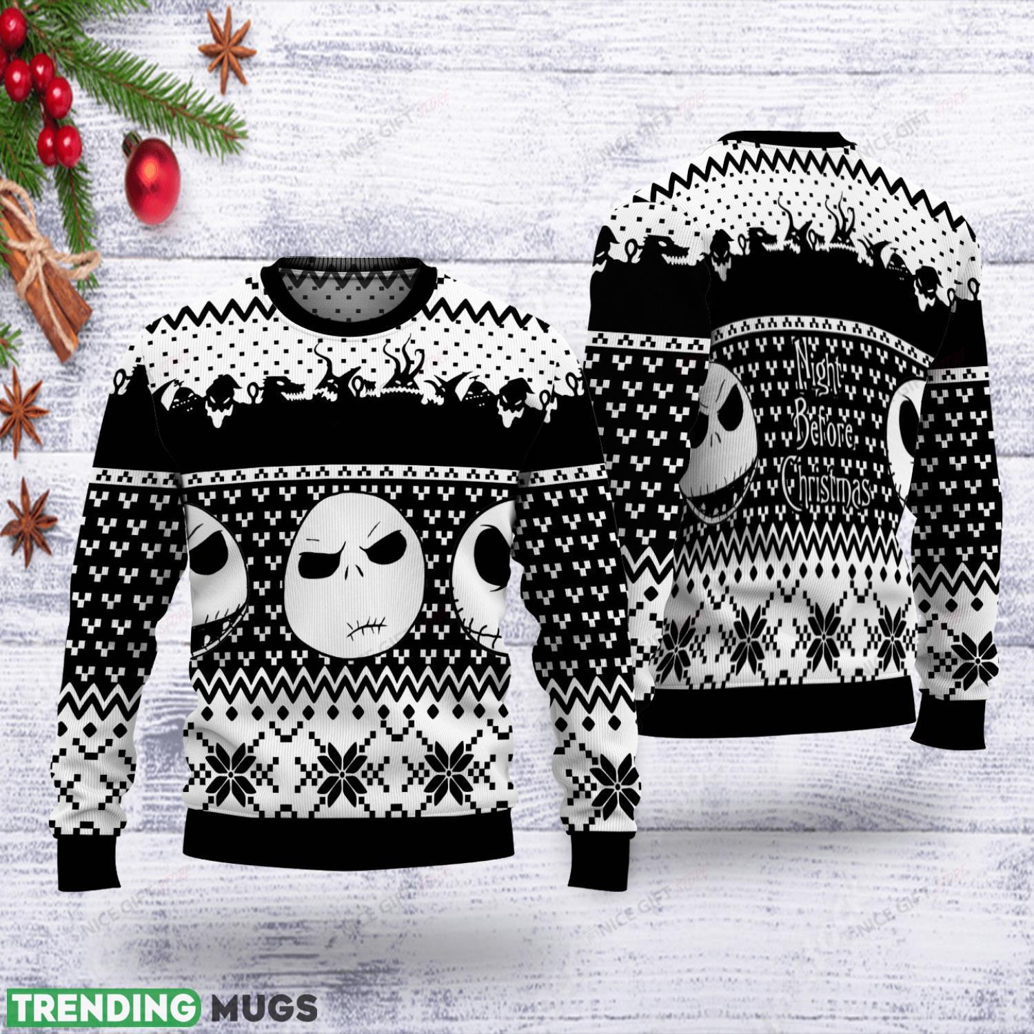Jack Skellington Night Before Christmas Ugly Sweater Holiday Christmas Gift 3D Sweater Jack Skellington Night Before Christmas Ugly Sweater Holiday Christmas Gift 3D Sweater