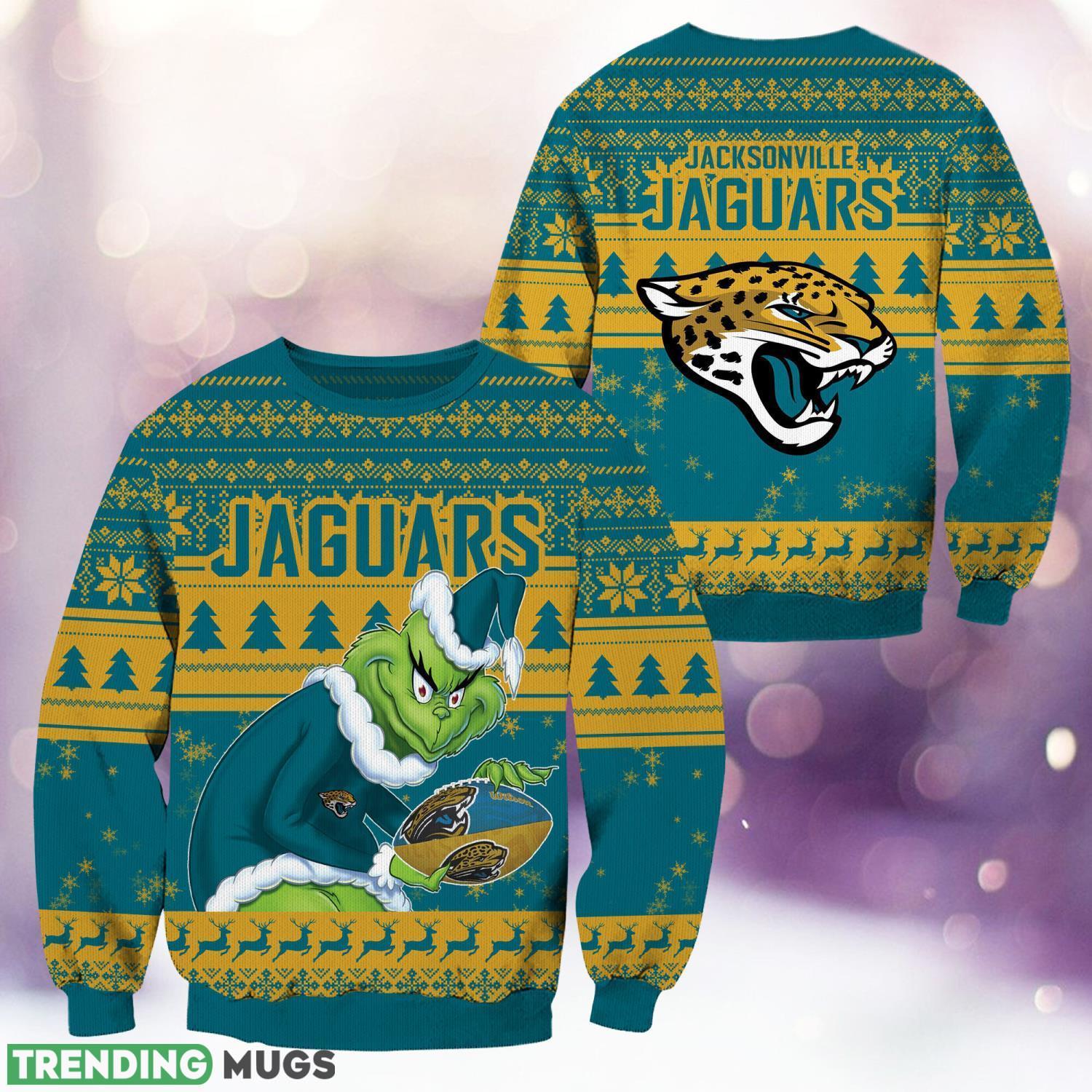 Jacksonville Jaguars Grinch Christmas Ugly Sweater Holiday Christmas Gift 3D Sweater Jacksonville Jaguars Grinch Christmas Ugly Sweater Holiday Christmas Gift 3D Sweater