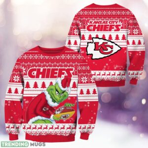 Kansas City Chiefs Grinch Christmas Ugly Sweater Holiday Christmas Gift Product Photo 1
