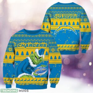 Los Angeles Chargers Grinch Christmas Ugly Sweater Holiday Christmas Gift Product Photo 1