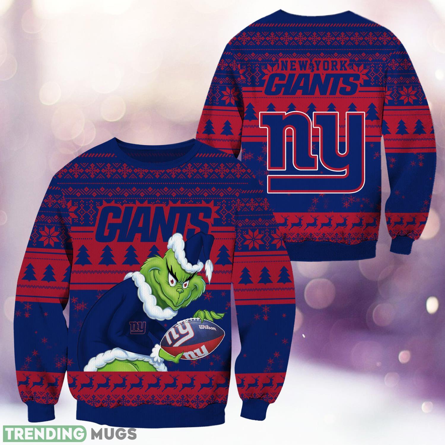 New York Giants Grinch Christmas Ugly Sweater Holiday Christmas Gift 3D Sweater New York Giants Grinch Christmas Ugly Sweater Holiday Christmas Gift 3D Sweater