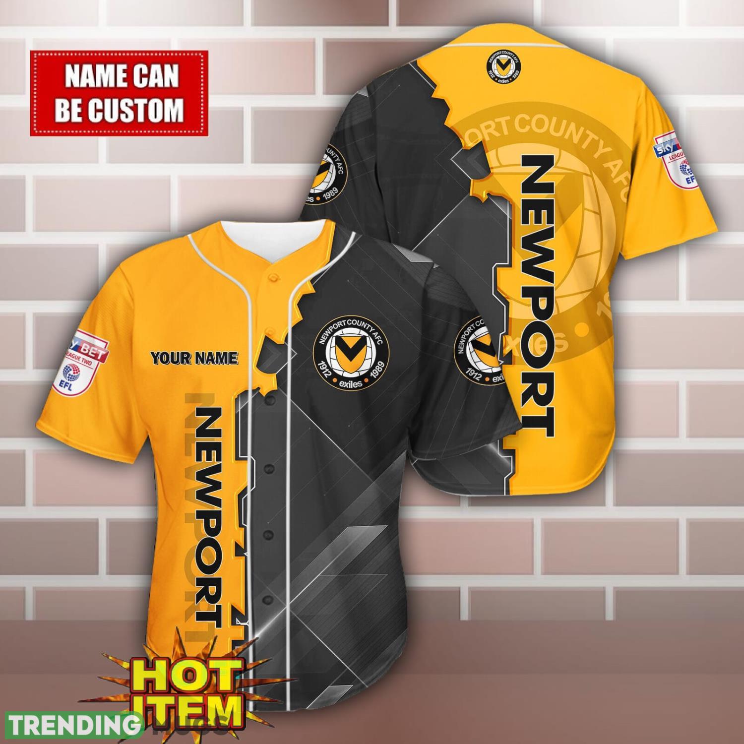 Notts County FC Personalized Name 3D Baseball Jersey Shirt Football Jersey Notts County FC Personalized Name 3D Baseball Jersey Shirt Football Jersey