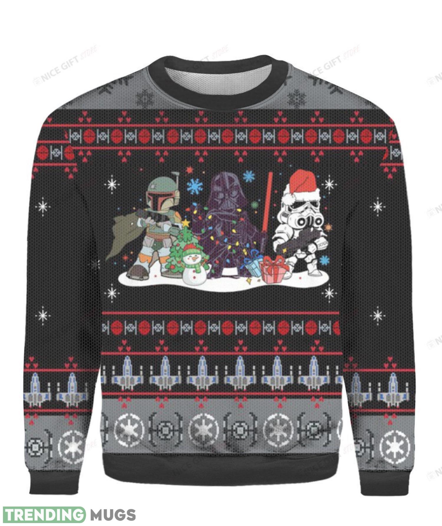 Star Wars Christmas Ugly Sweater Holiday Christmas Gift Black 3D Sweater Star Wars Christmas Ugly Sweater Holiday Christmas Gift Black 3D Sweater