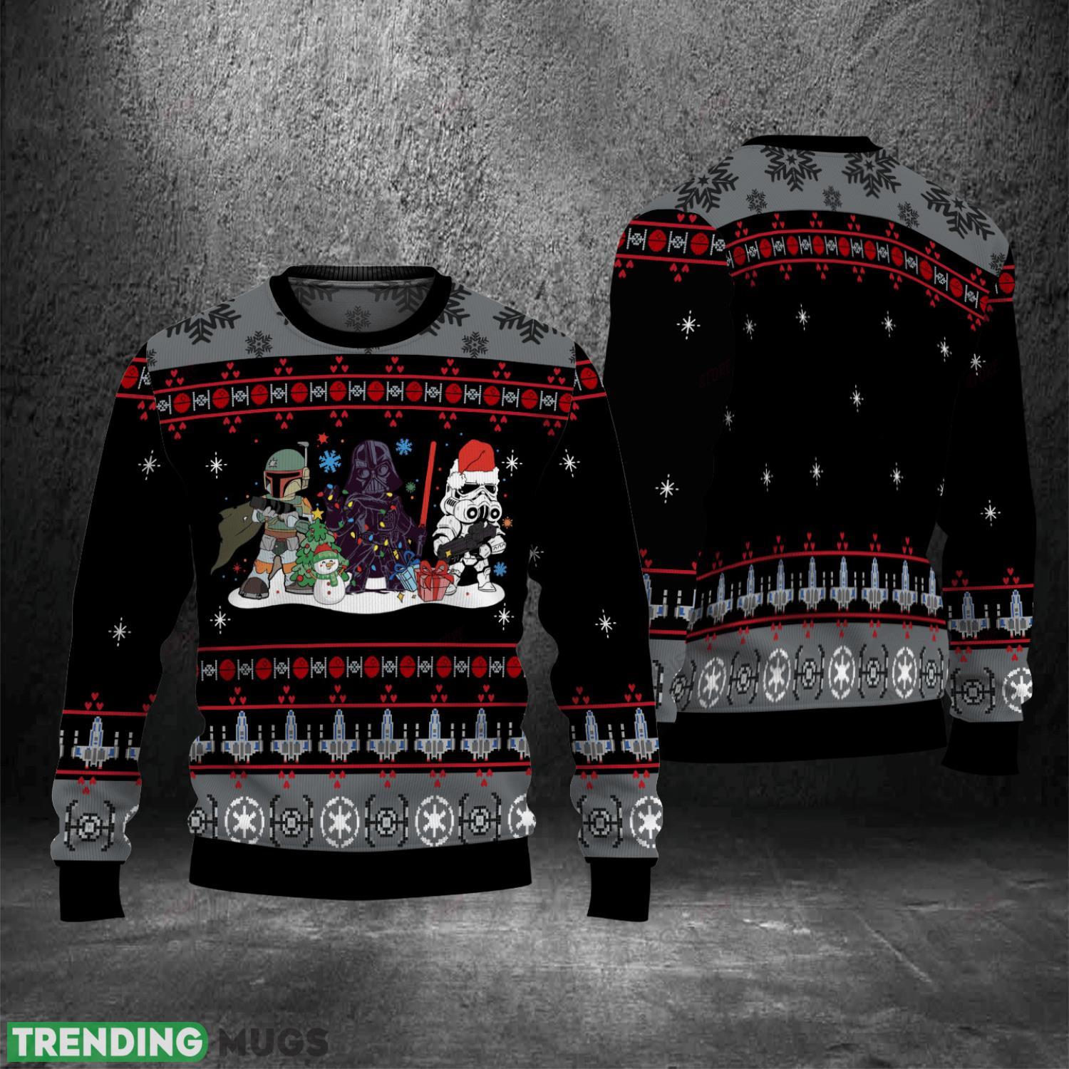 Star Wars Christmas Ugly Sweater Holiday Christmas Gift Black 3D Sweater Star Wars Christmas Ugly Sweater Holiday Christmas Gift Black 3D Sweater