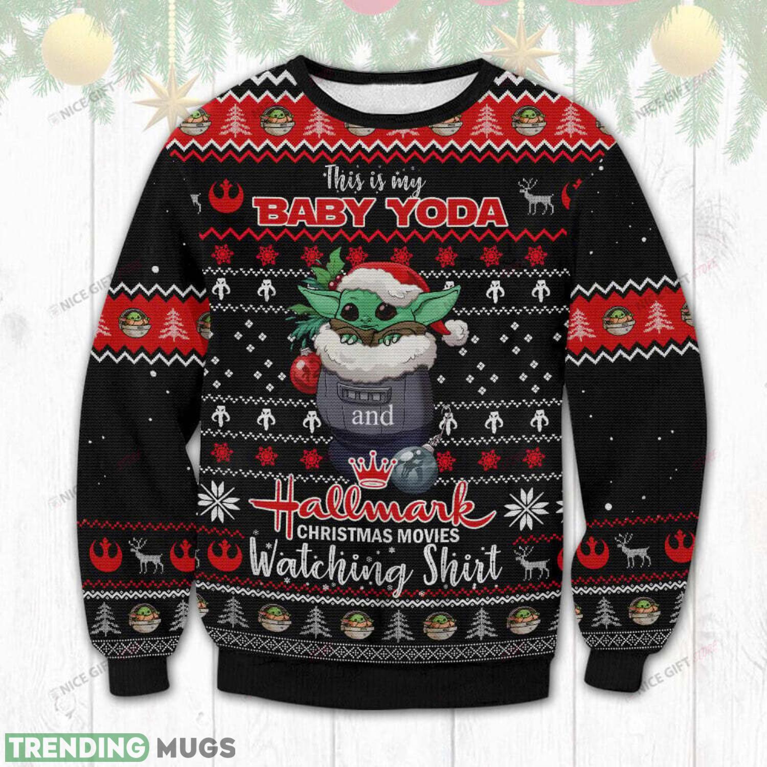 This Is My Baby Yoda Hallmark Christmas Movies Watching Ugly Sweater Christmas Gift For Men And Women 3D Sweater This Is My Baby Yoda Hallmark Christmas Movies Watching Ugly Sweater Christmas Gift For Men And Women 3D Sweater